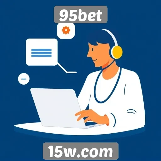 Interação com o suporte ao cliente do 95bet